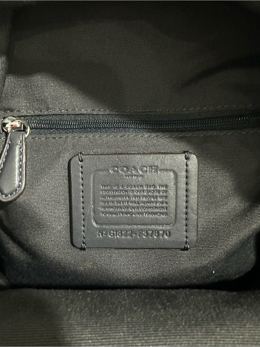 Coach Mini Charlie Backpack, Navy with Light Blue Star Print - Picture 3 of 4